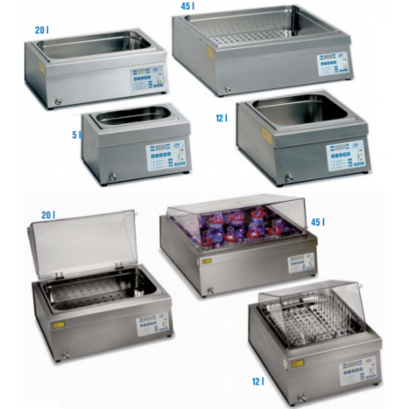 PRECISDIG típusú 12 literes, digitális laboratóriumi vízfürdő, környezeti hőmérséklet +5°C - 99,9°C