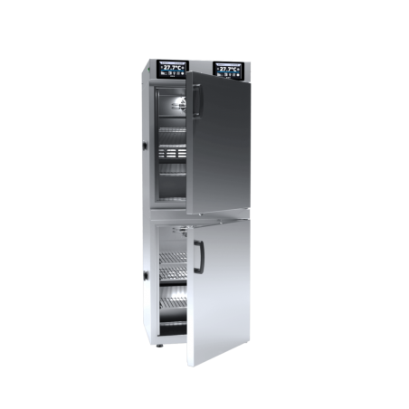 ST2/2 típusú, 150 + 150 literes termosztátszekrény, mikrobiológiai termosztát +3°C - +40°C