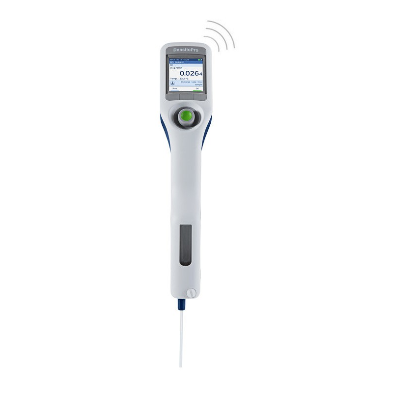 METTLER TOLEDO DensitoPro 2Go hordozható sűrűségmérő, kézi denzitométer, beépített RFID és vonalkód olvasóval
