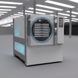 FD400 típusú nagyméretű liofilizáló, liofilező, fagyasztva szárító, 3,2m2 hasznos polcfelülettel